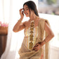 Champagne Grace Golden Foil Fish-Cut Skirt Set