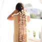Champagne Grace Golden Foil Fish-Cut Skirt Set