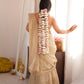 Champagne Grace Golden Foil Fish-Cut Skirt Set