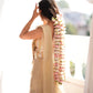Champagne Grace Golden Foil Fish-Cut Skirt Set