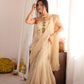 Champagne Grace Golden Foil Fish-Cut Skirt Set