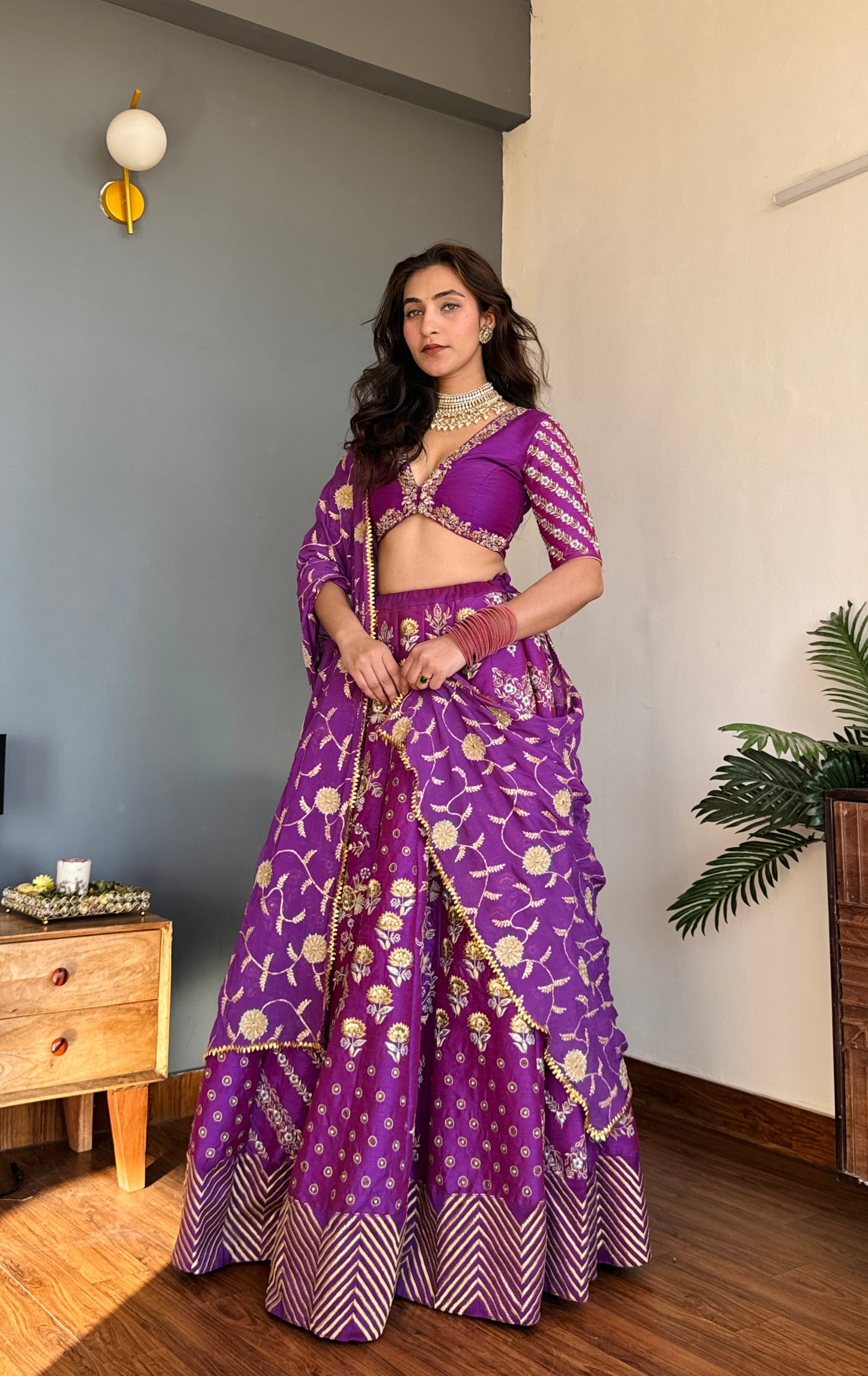 Jamuni Jaal Lehenga Set