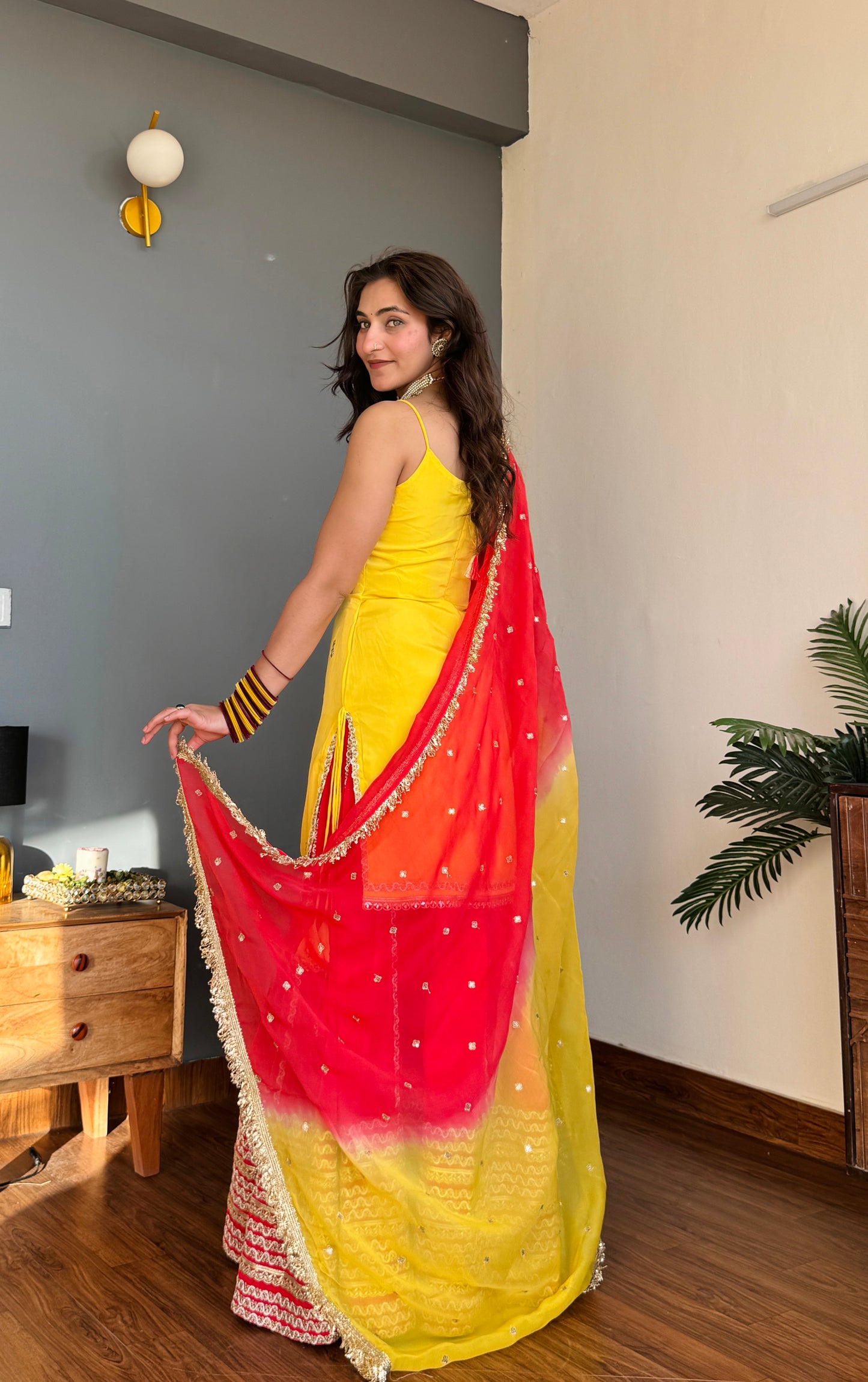 Peela Patakha Lehenga