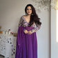 Plum Rose Anarkali