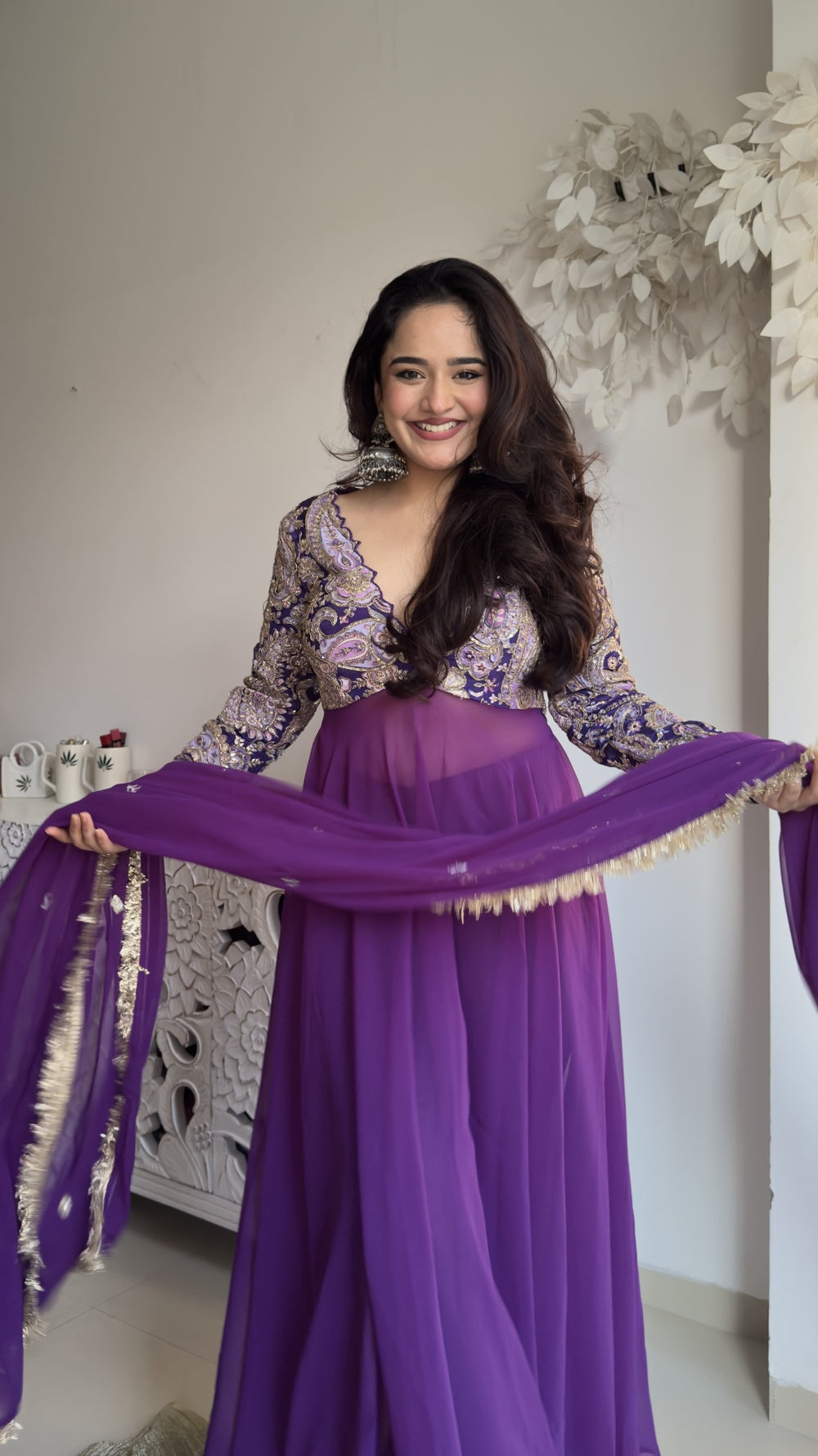 Plum Rose Anarkali