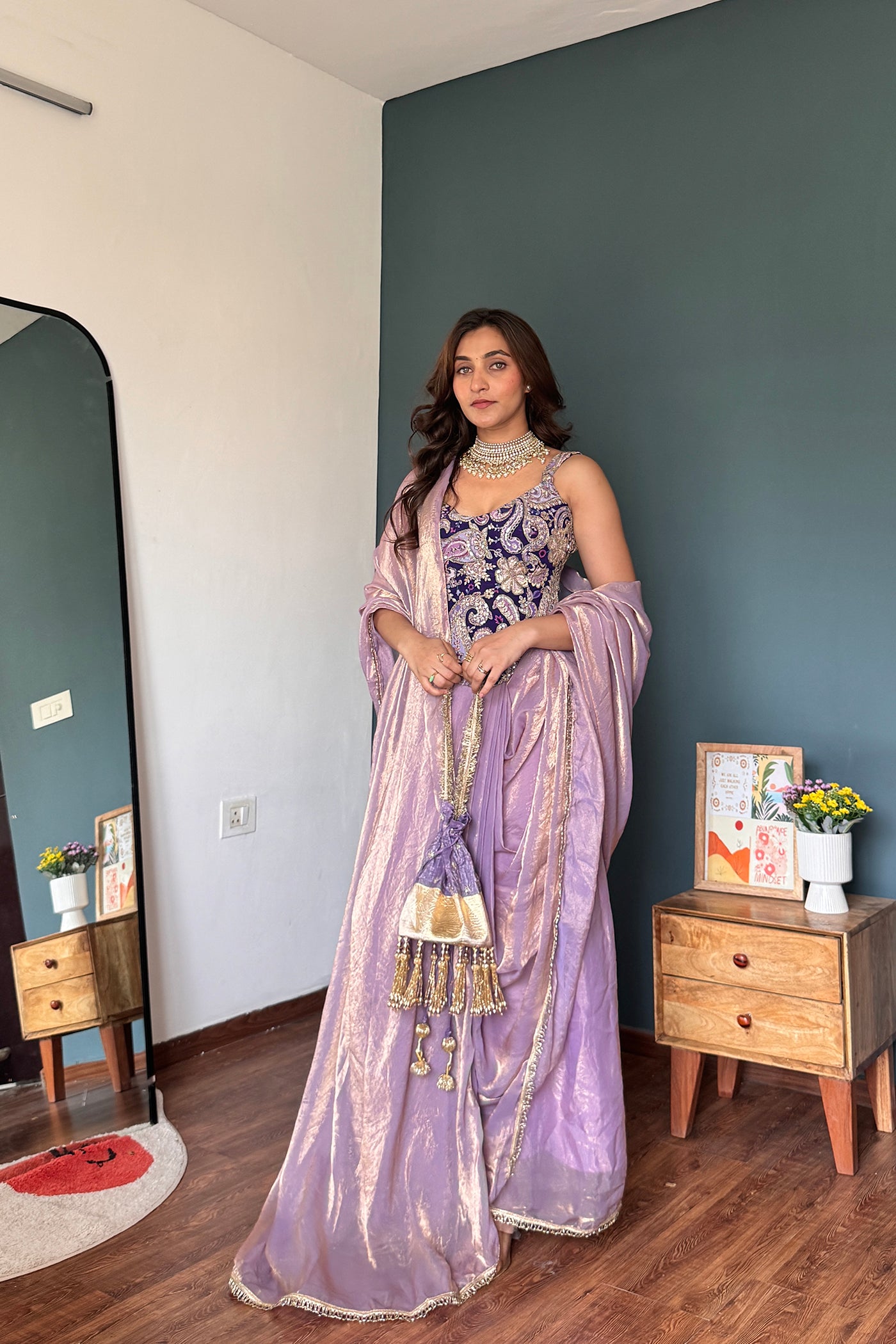Moonmist Drape Corset Saree