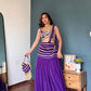 Violet Veda Draped Skirt Set