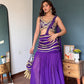 Violet Veda Draped Skirt Set