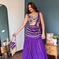 Violet Veda Draped Skirt Set