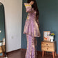 Lavender Noor Peplum & Flared Pants Set