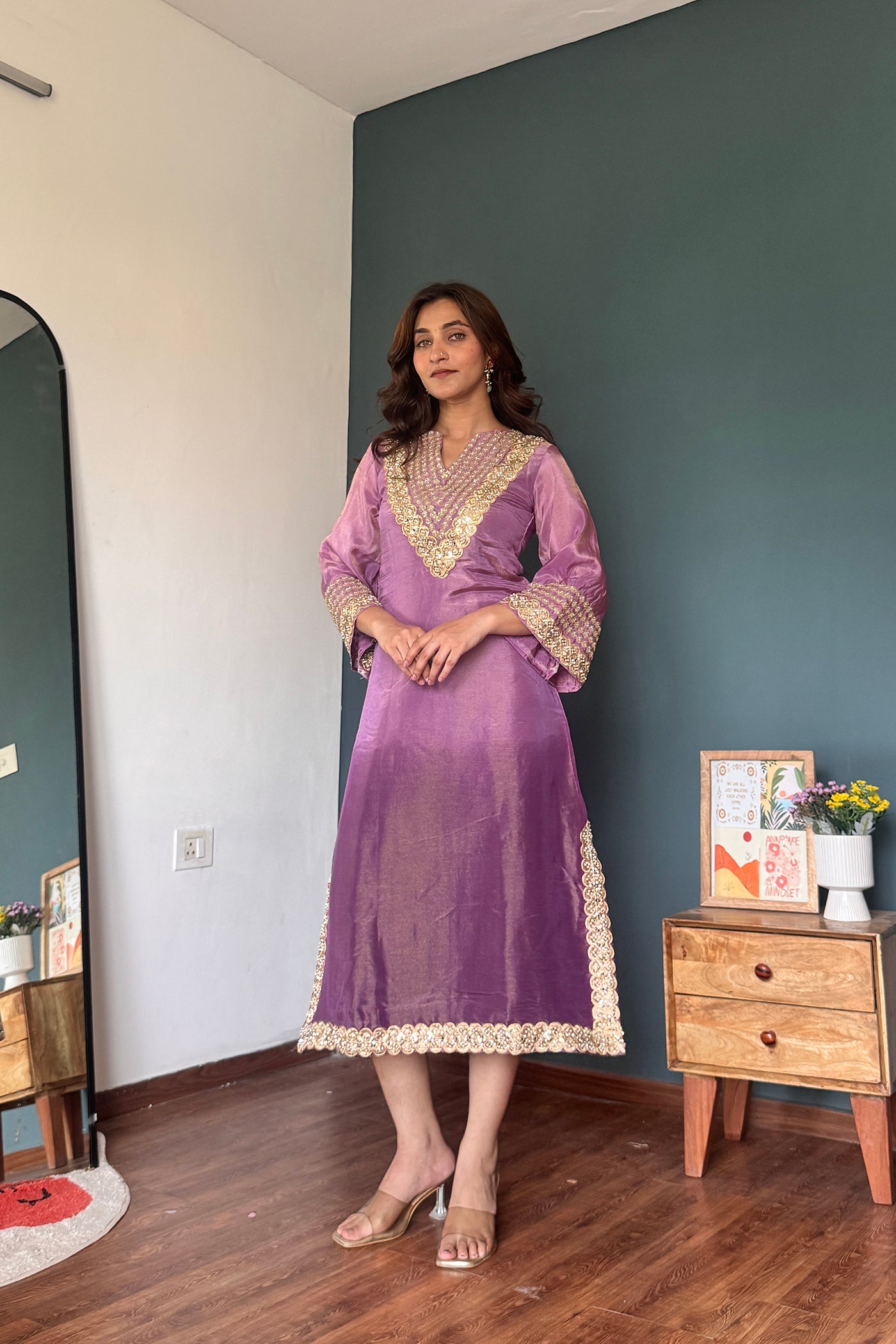 Moonlit Mauve Kaftan