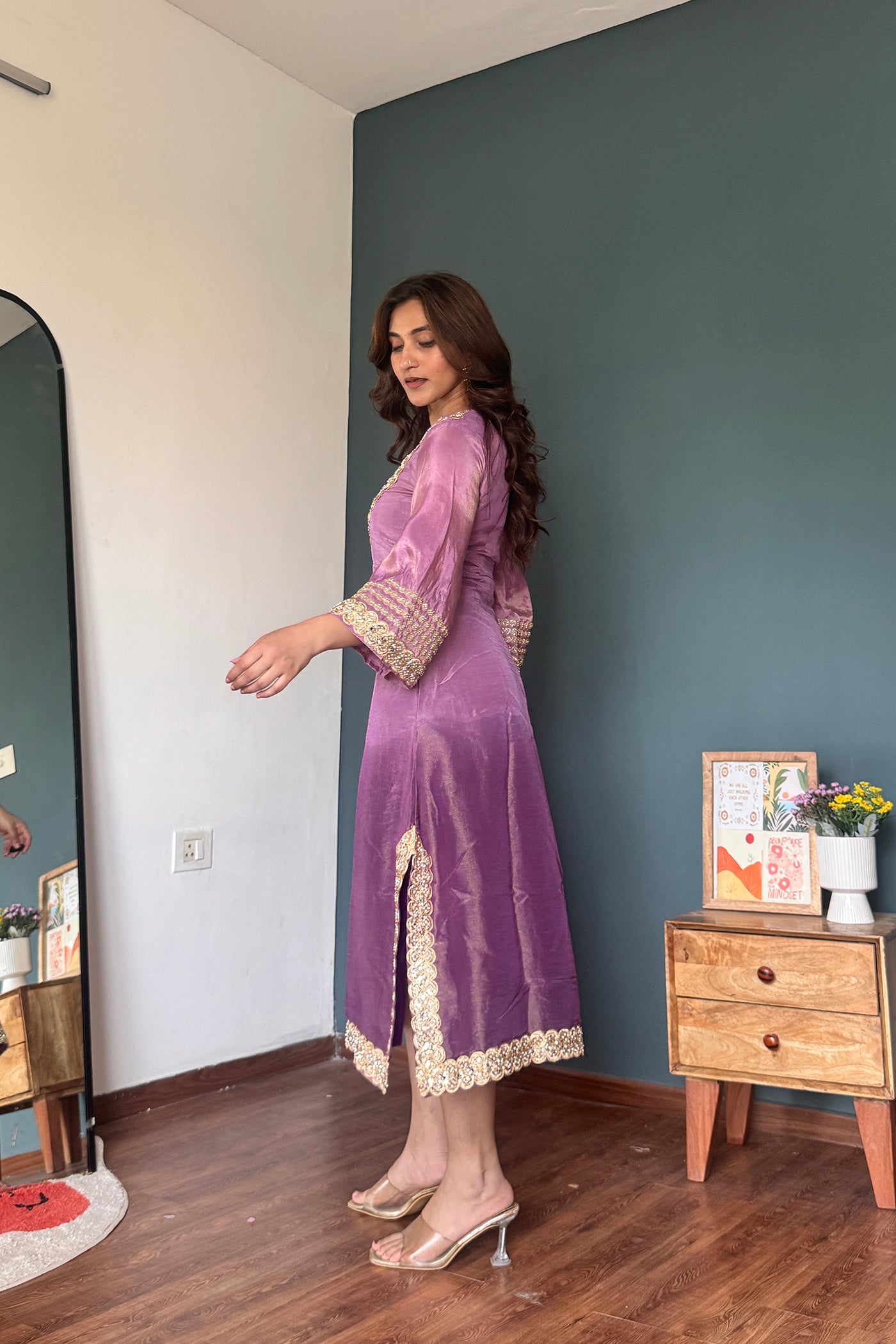 Moonlit Mauve Kaftan