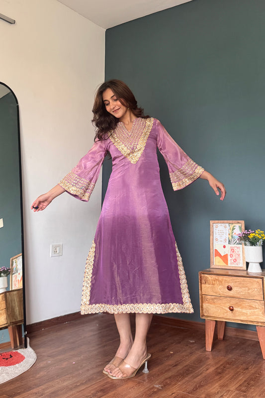 Moonlit Mauve Kaftan