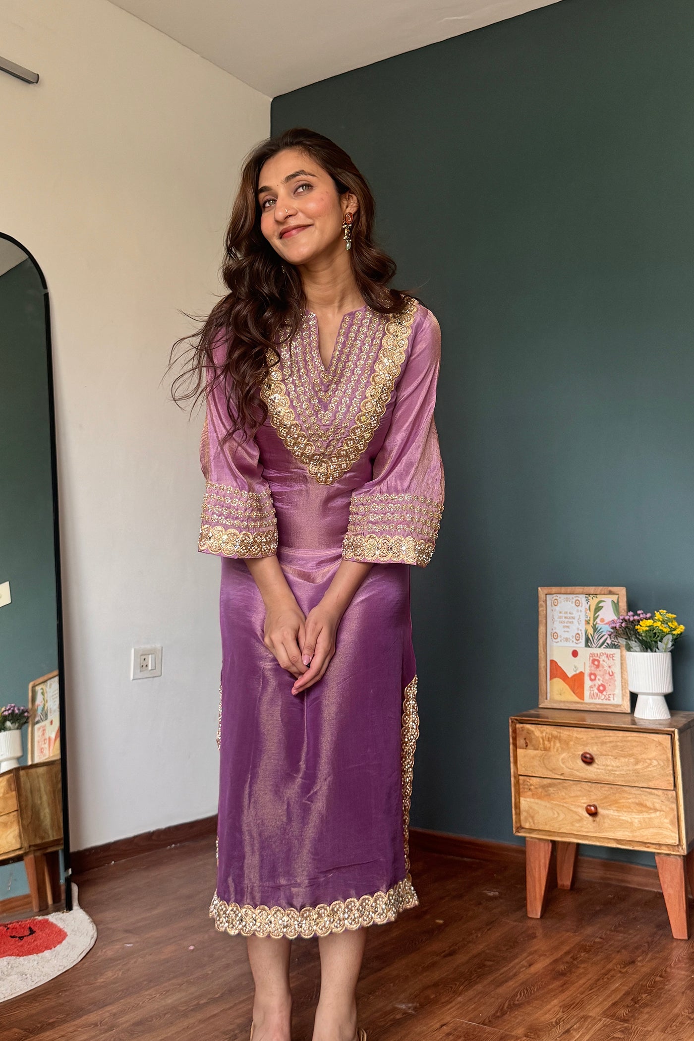 Moonlit Mauve Kaftan