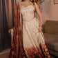 Ivory Maroon Ombre Zari Lehenga Set