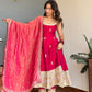 Red Pearl Anarkali