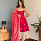 Red Pearl Anarkali