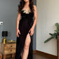 Midnight Muse Slit Gown