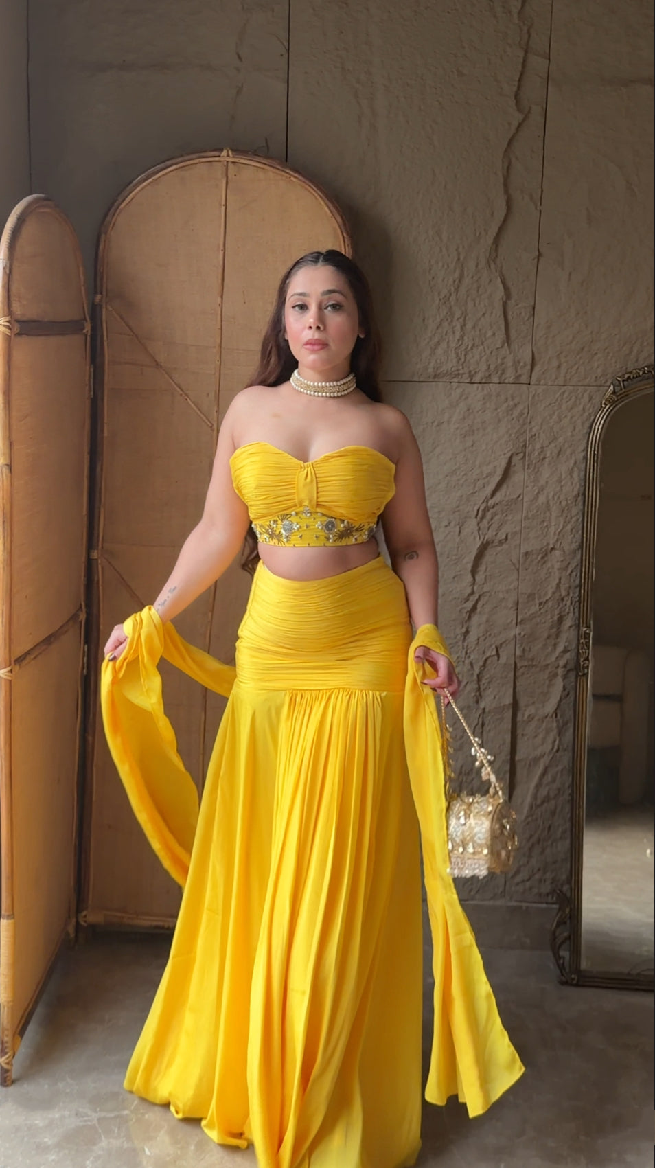 Sunheri Noor Lehenga Set
