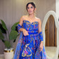 Blue rushed Bawaal Set