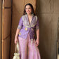 Lavender Ziya Jacket Sharara Set
