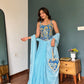 Azure Affair Drape Saree Set