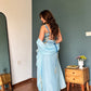 Azure Affair Drape Saree Set