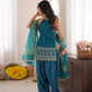 Teal Thumka Farshi Salwar Set