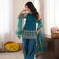 Teal Thumka Farshi Salwar Set