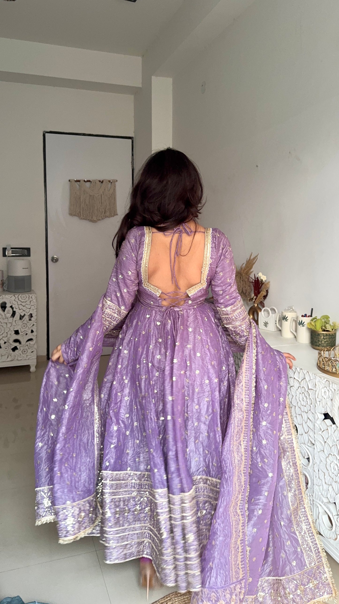 Lavanya Lilac Anarkali Set