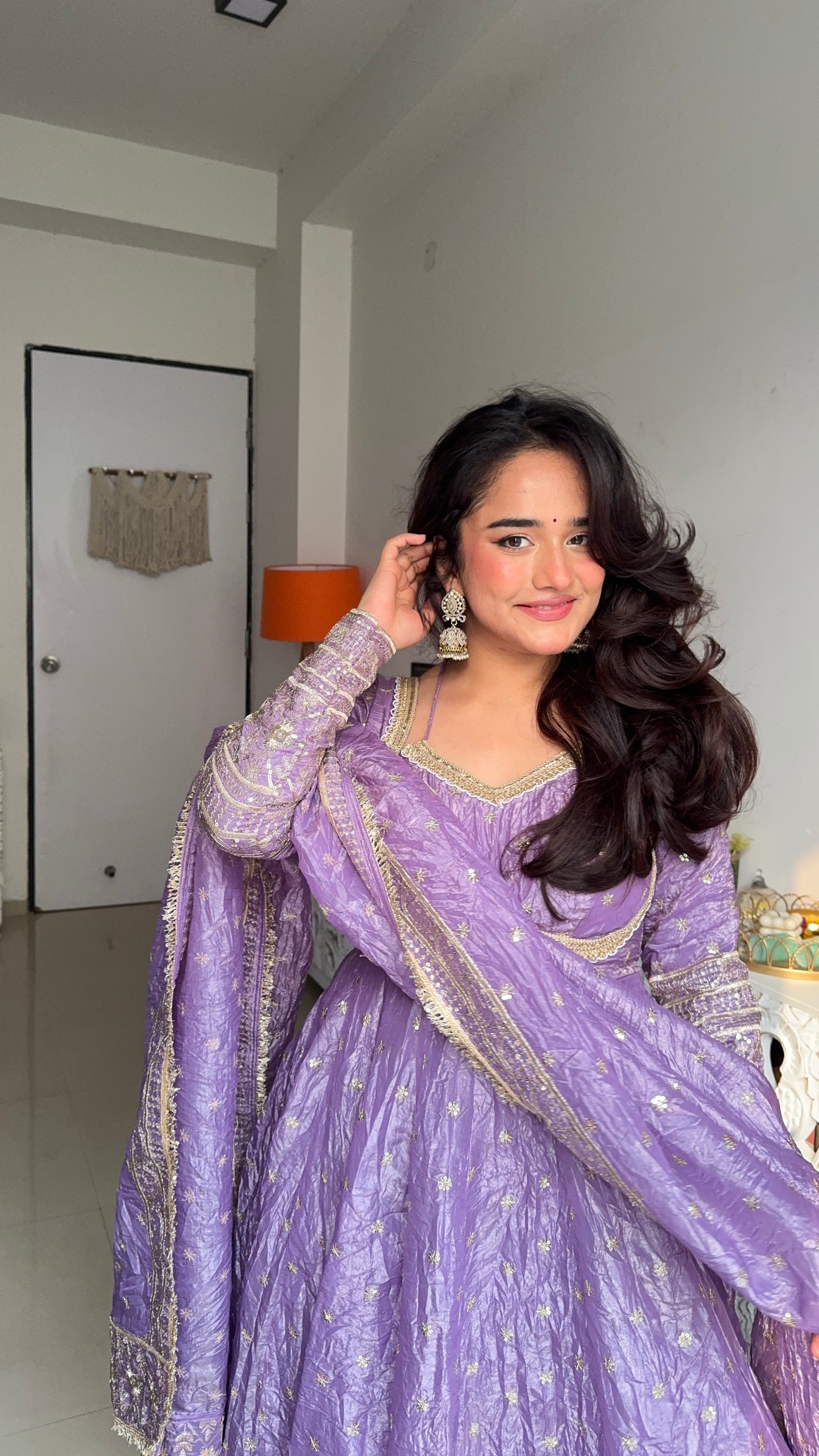 Lavanya Lilac Anarkali Set