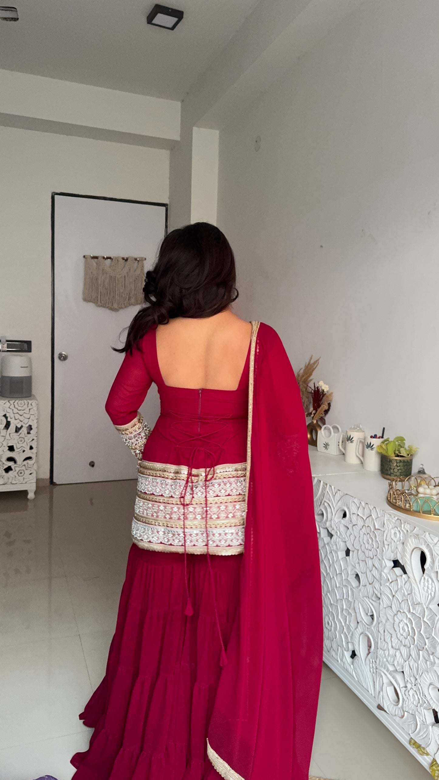 Ruby Noor Embellished Sharara Set