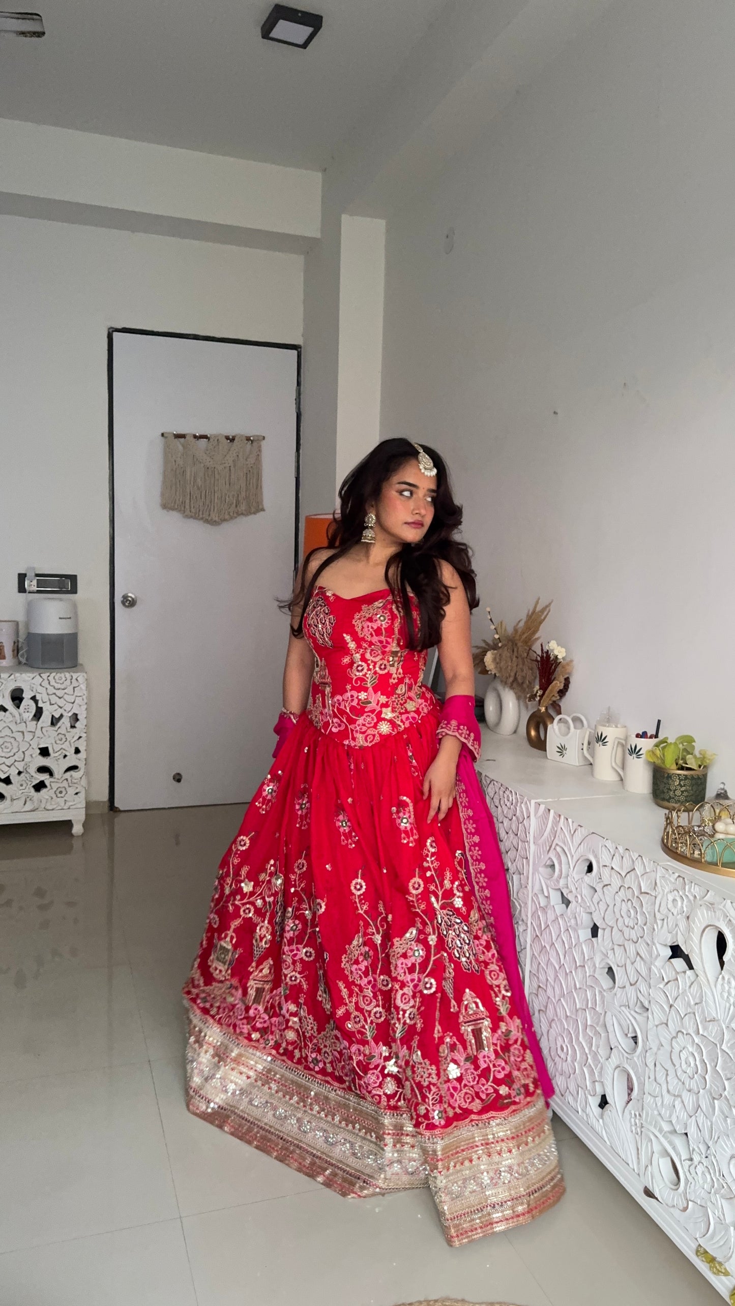 Laal Noor Embroidered Bridal Lehenga Set