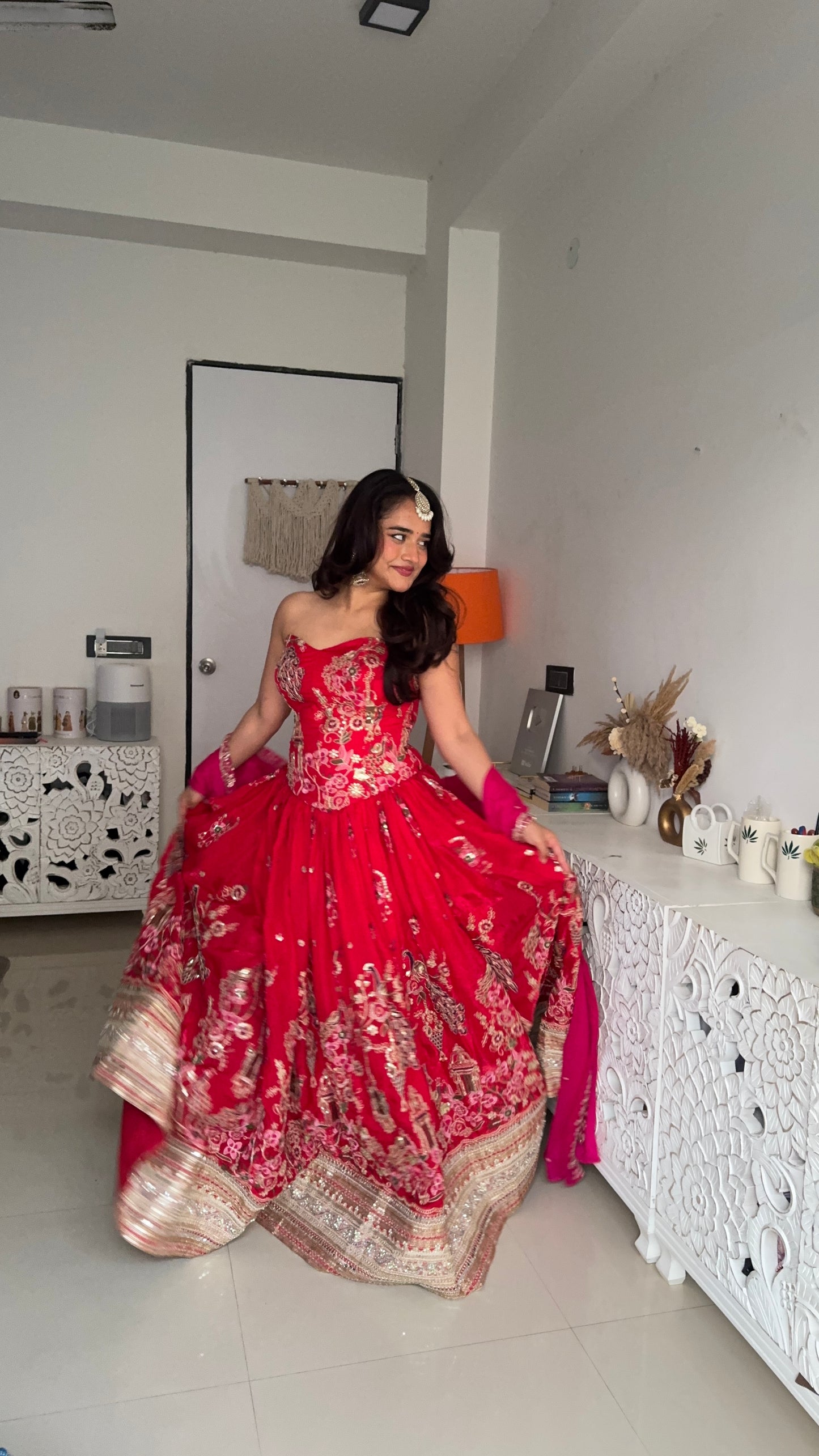 Laal Noor Embroidered Bridal Lehenga Set