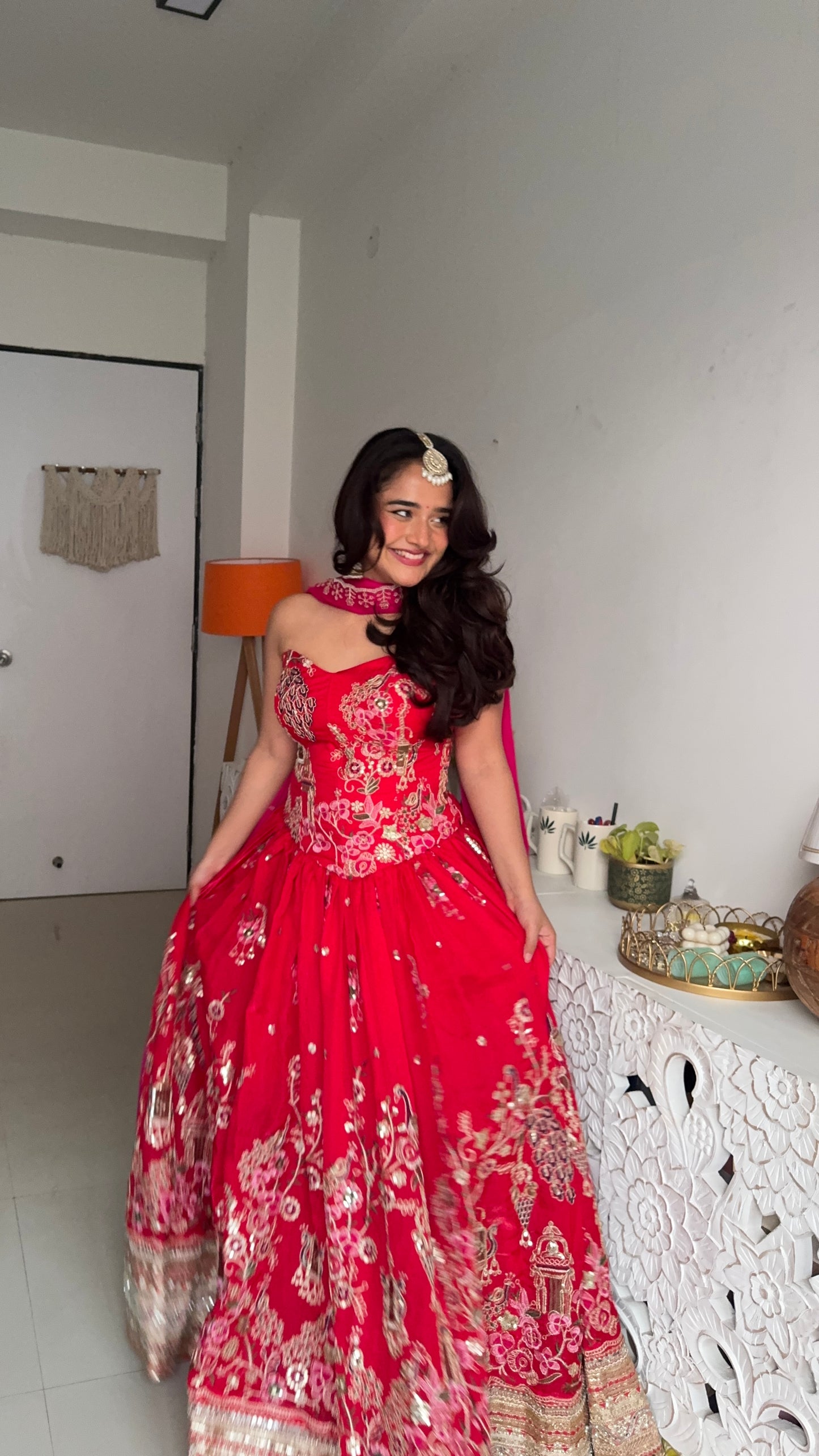 Laal Noor Embroidered Bridal Lehenga Set