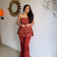 Rust Drama Crush Silk Set
