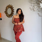 Rust Drama Crush Silk Set