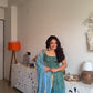 Neelaya Green Printed Anarkali Set