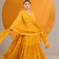Opulent Granola Kanch Mirror Lehenga Choli with Dupatta