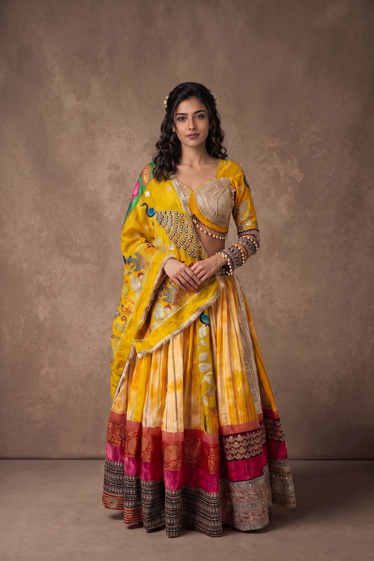 Sunehri Ashrafi Lehenga Set