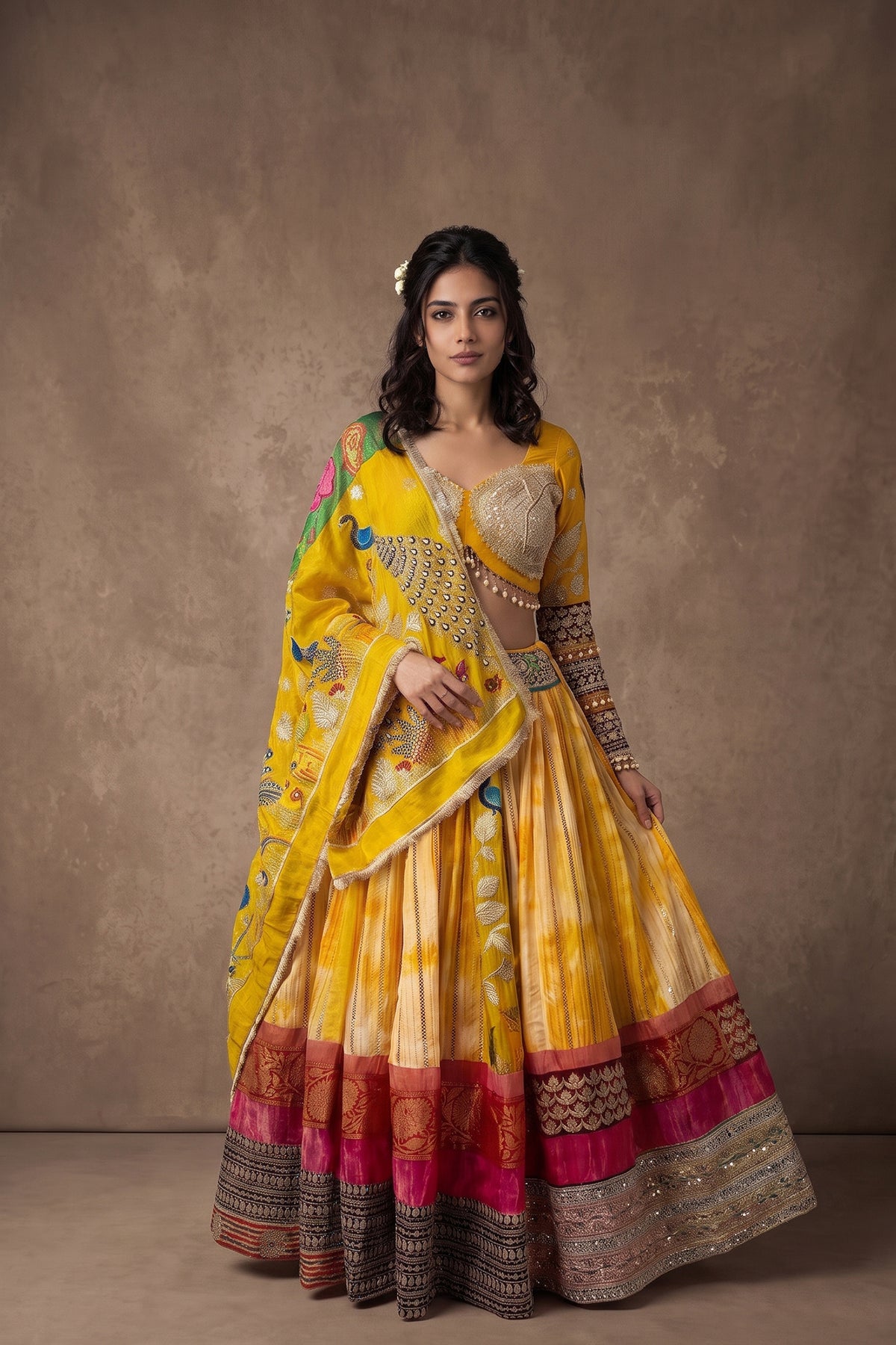 Sunehri Ashrafi Lehenga Set