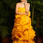 Saffron Ruffle Gown