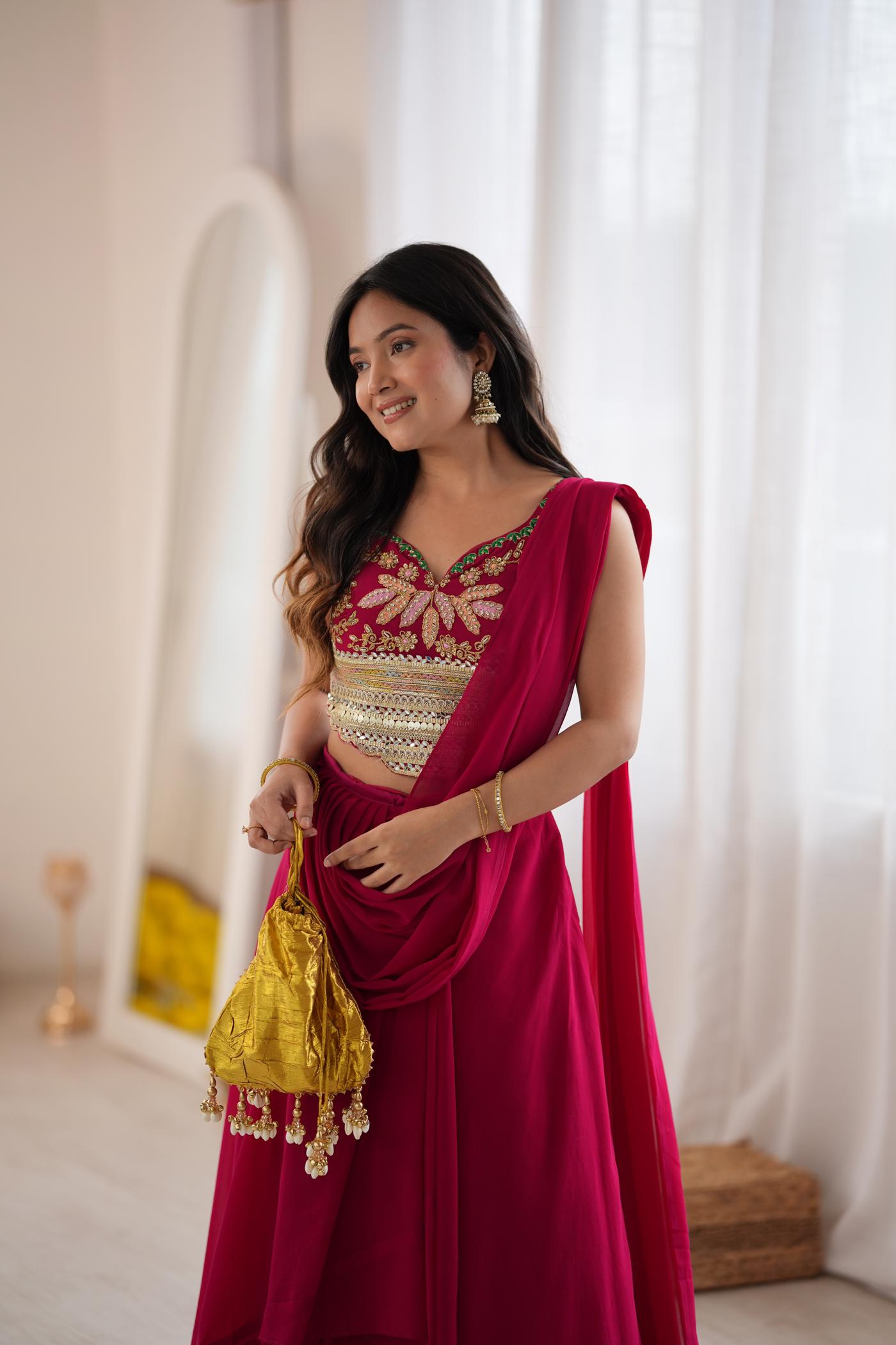 Rani Riot Georgette Lehenga Set