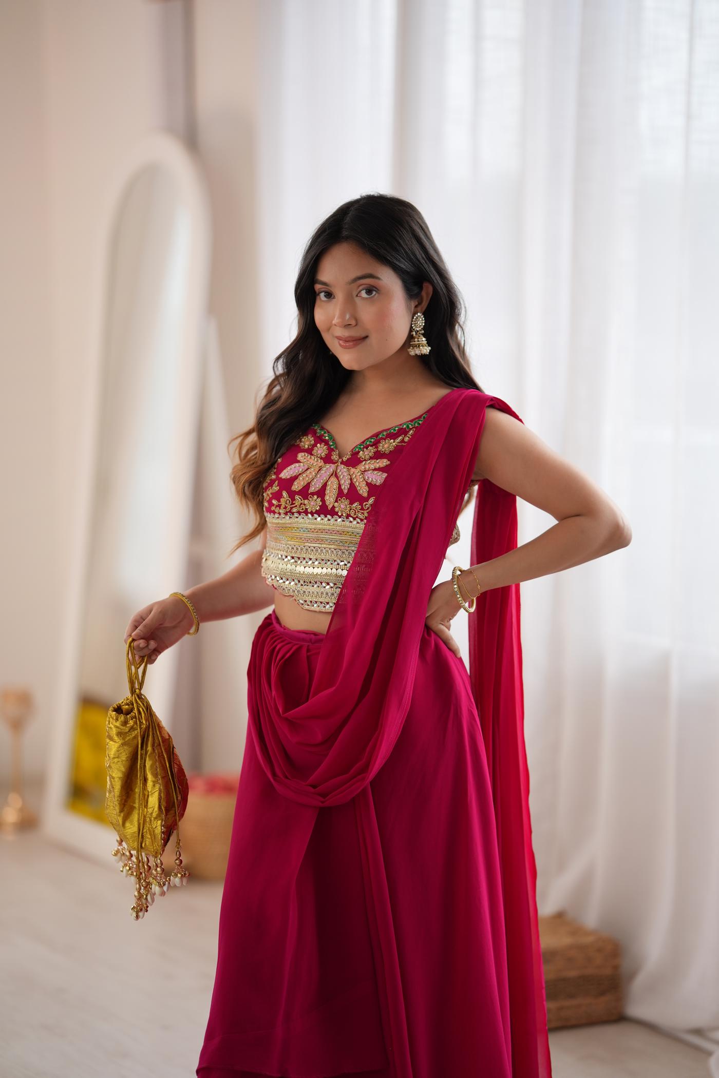 Rani Riot Georgette Lehenga Set