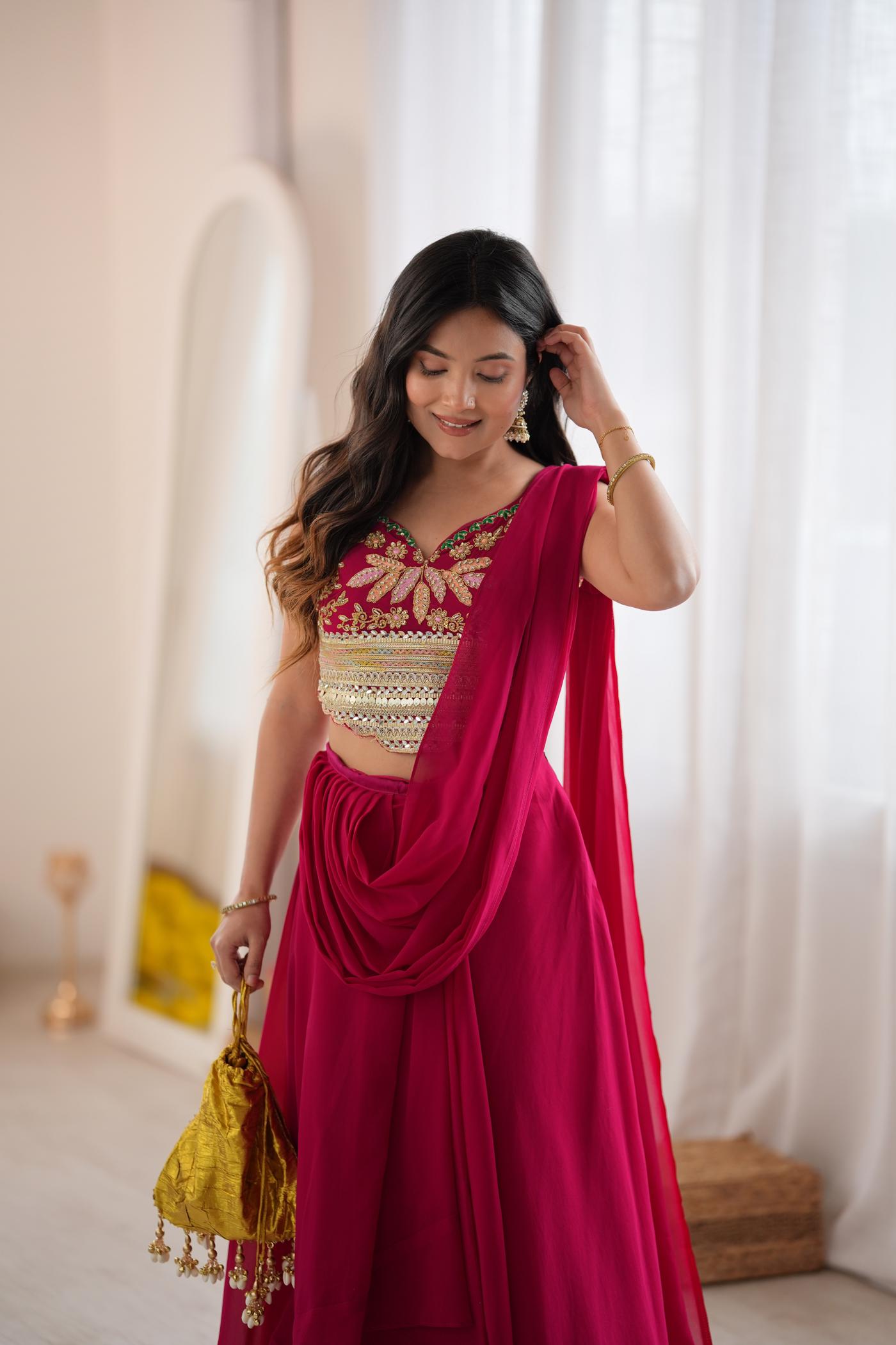 Rani Riot Georgette Lehenga Set