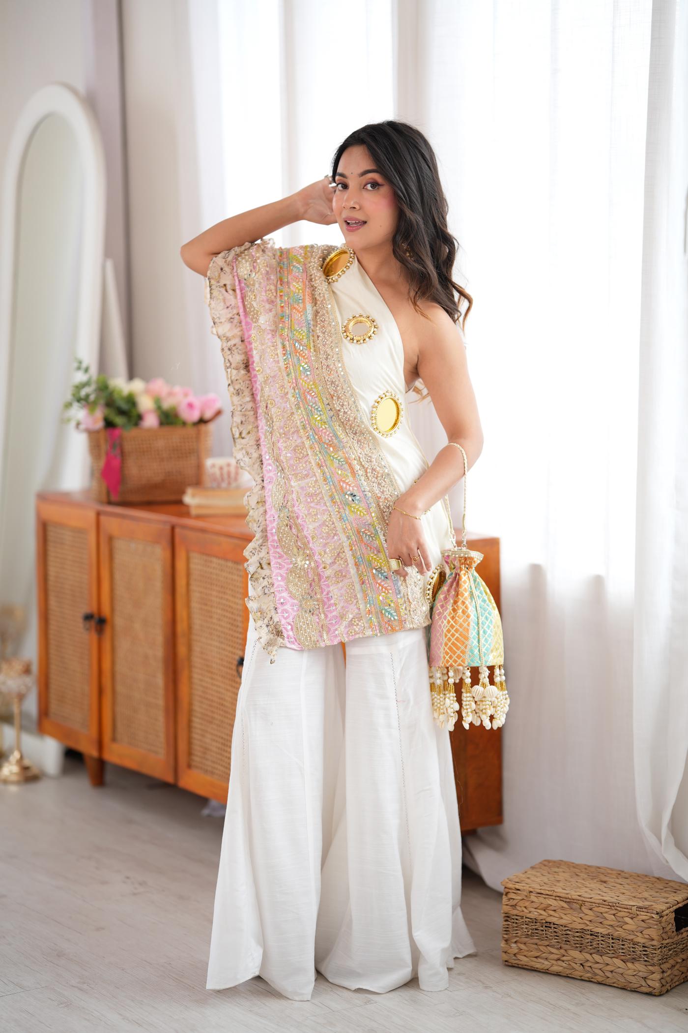 Rang Riot Mirror Sharara Set