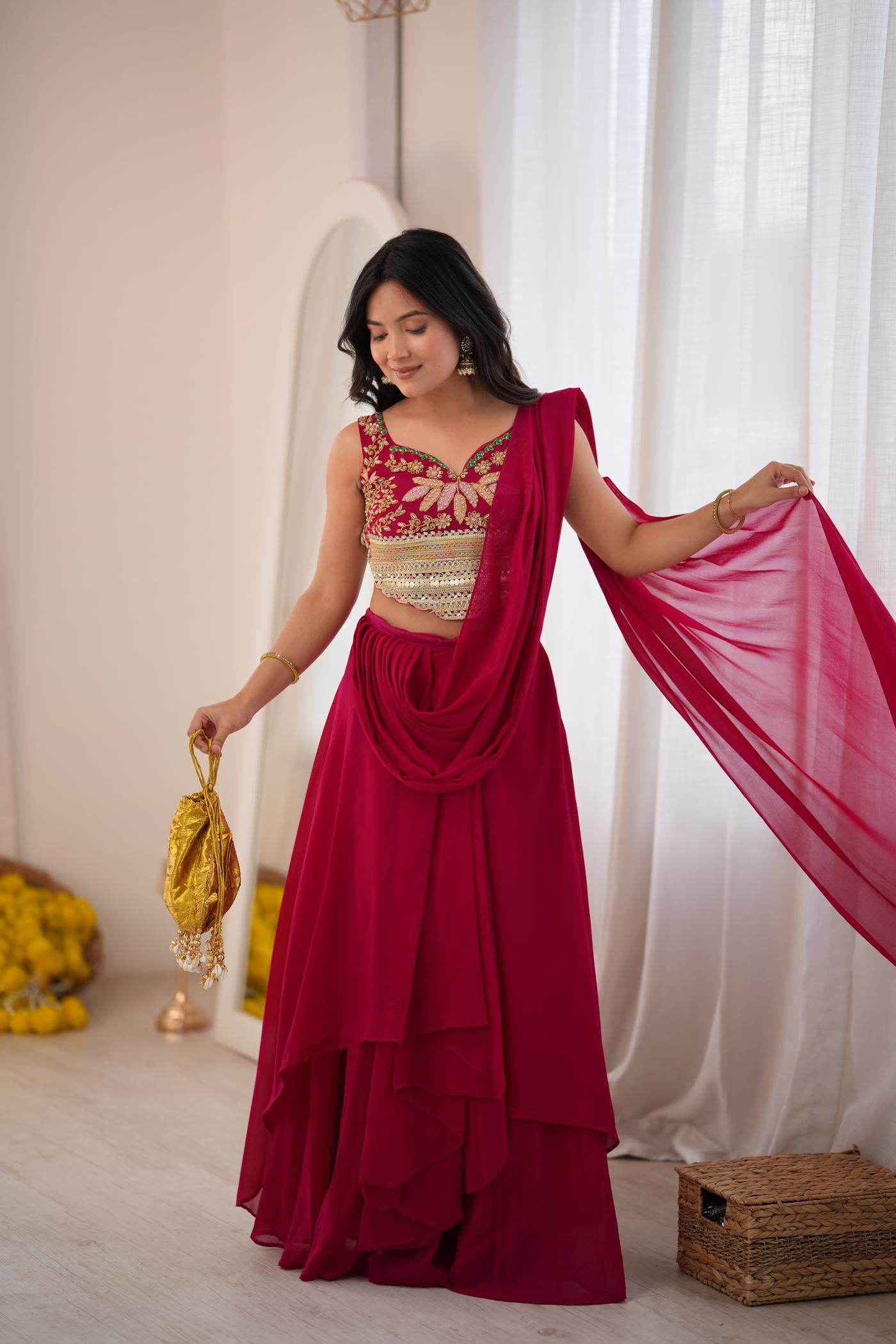 Rani Riot Georgette Lehenga Set