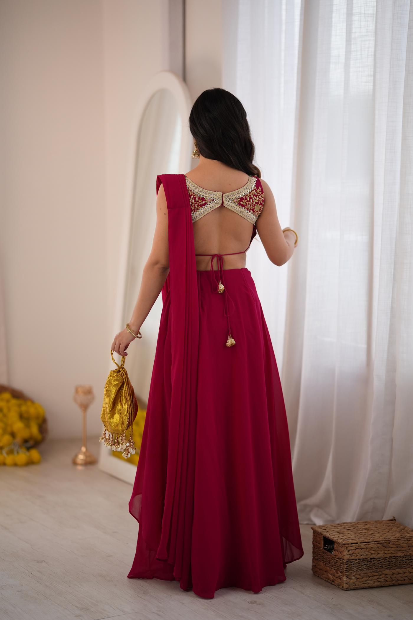 Rani Riot Georgette Lehenga Set