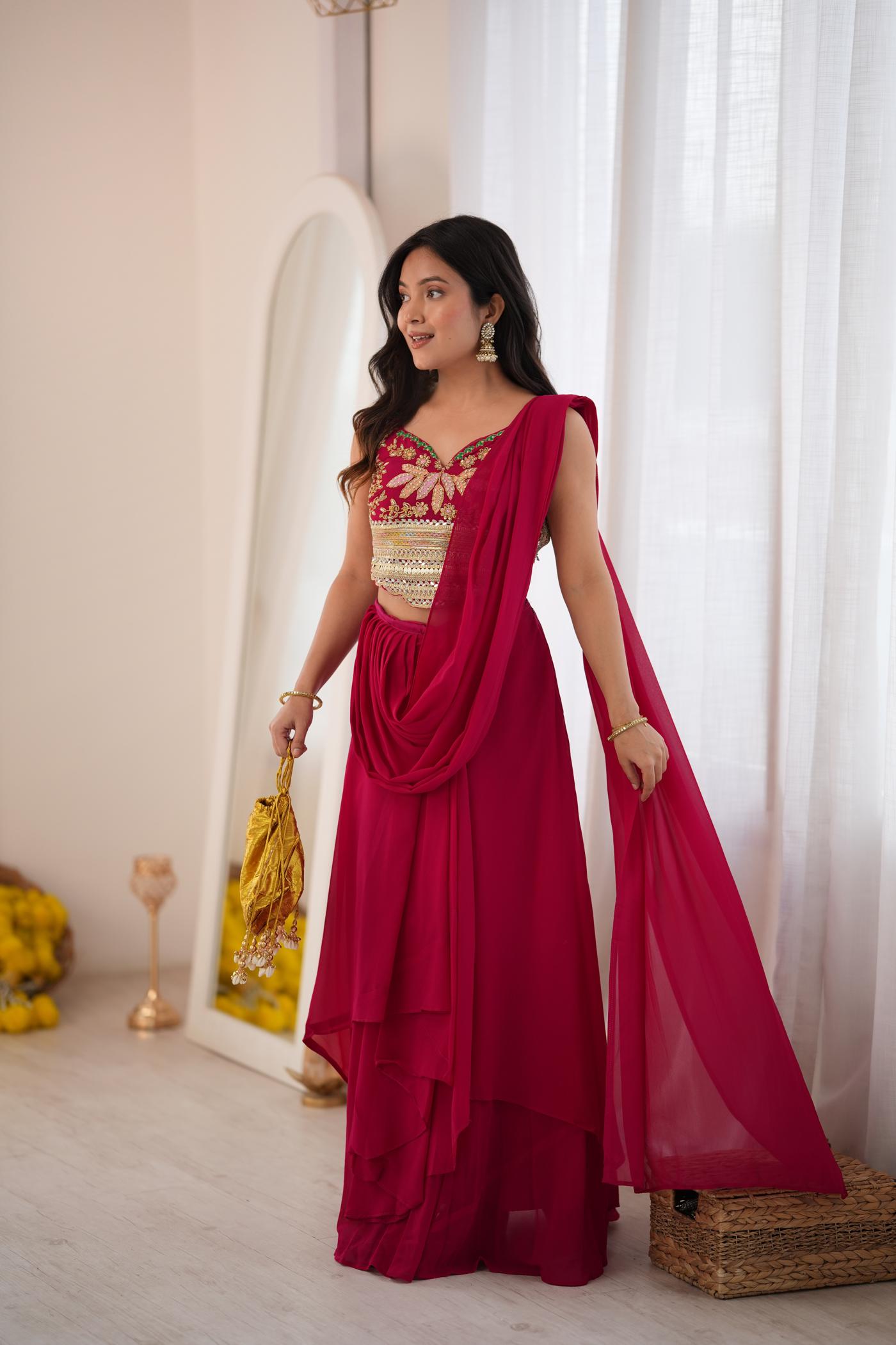 Rani Riot Georgette Lehenga Set