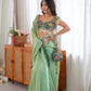 Mint Masala Pre-Draped Saree Set